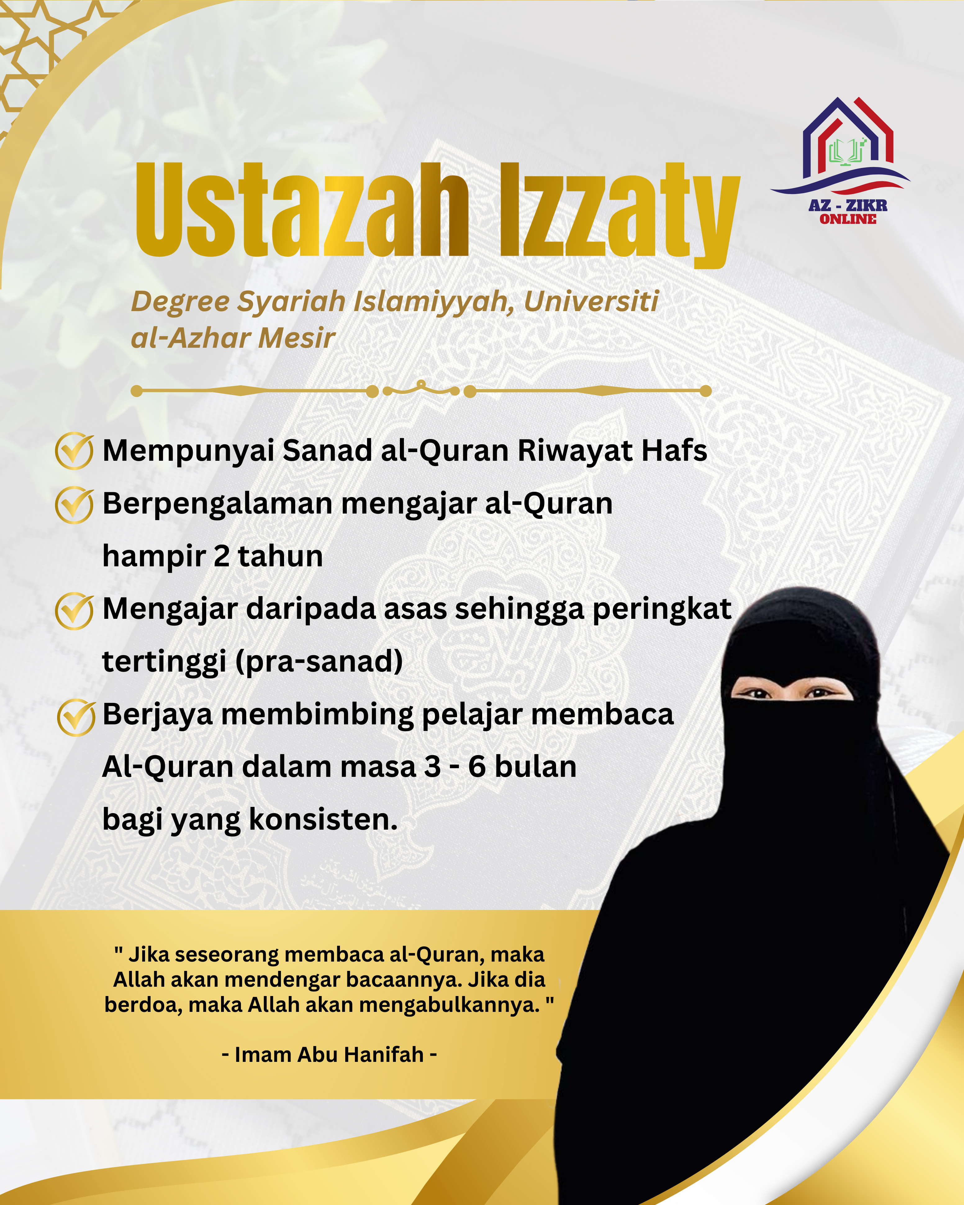 Biodata Ustazah Izzaty